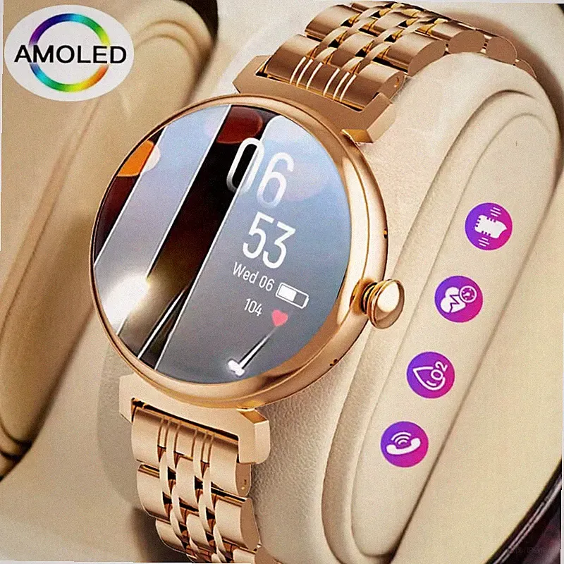 1,04 Zoll AMOLED Bildschirm Mode Damen Smartwatch Bildschirm Always Display Bluetoo
