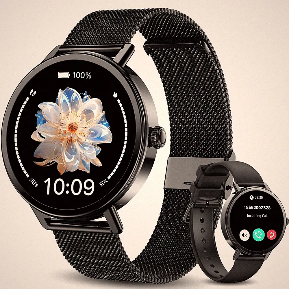 1.26"HD Smartwatch Herren Damen mit Telefonfunktion Fitnessuhr für Android & iOS
