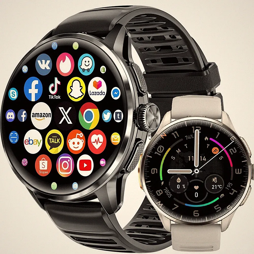 1,8 Zoll Bildschirm 4G Smartwatch H100 3GB+32GB Herzfrequenz Monitor Android 8.0