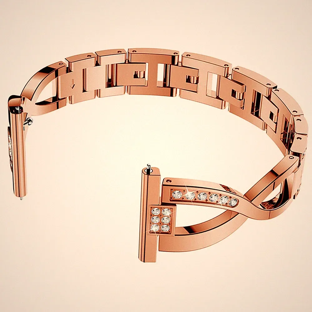 1 Stück dekoratives X-förmiges Uhrenarmband mit Strasssteinen für Smart Watch