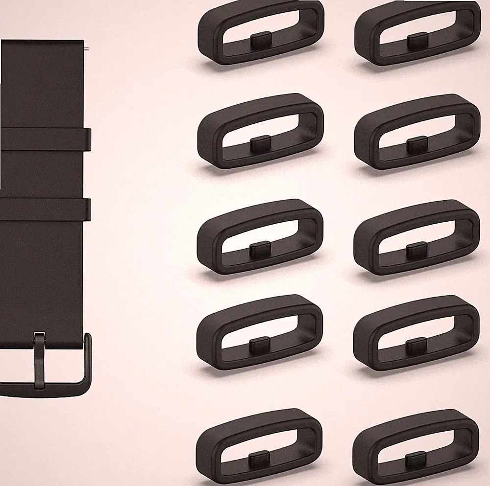 10 Stück Silikon Armbänder Schlaufe,Ersatzband Band Loops, Armband Schlaufe,Uhre