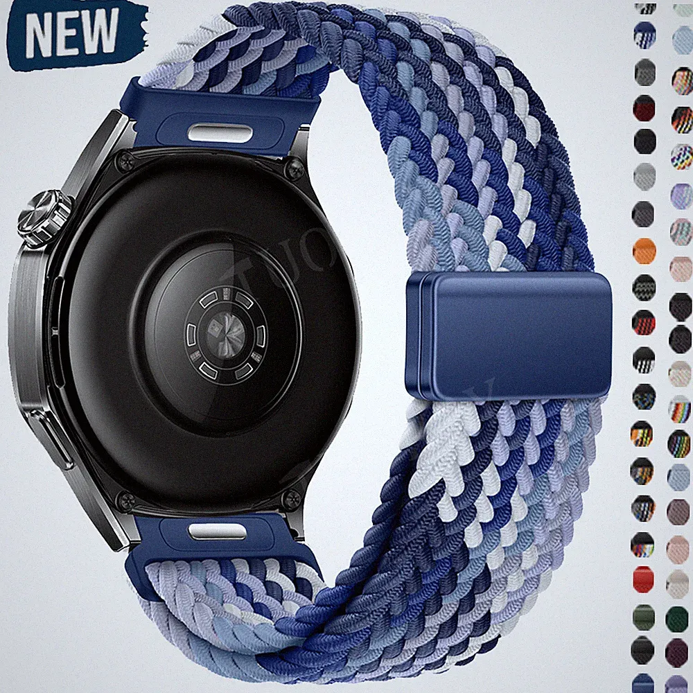 18/20/22mm Magnet Ersatzband Armband Universell Nylon Smart Watch Uhrenarmband