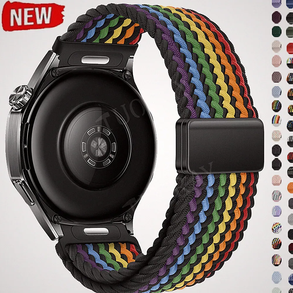 18/20/22mm Magnet Nylon Armband Smartwatch Ersatzband für Samsung Huawei Amazfit