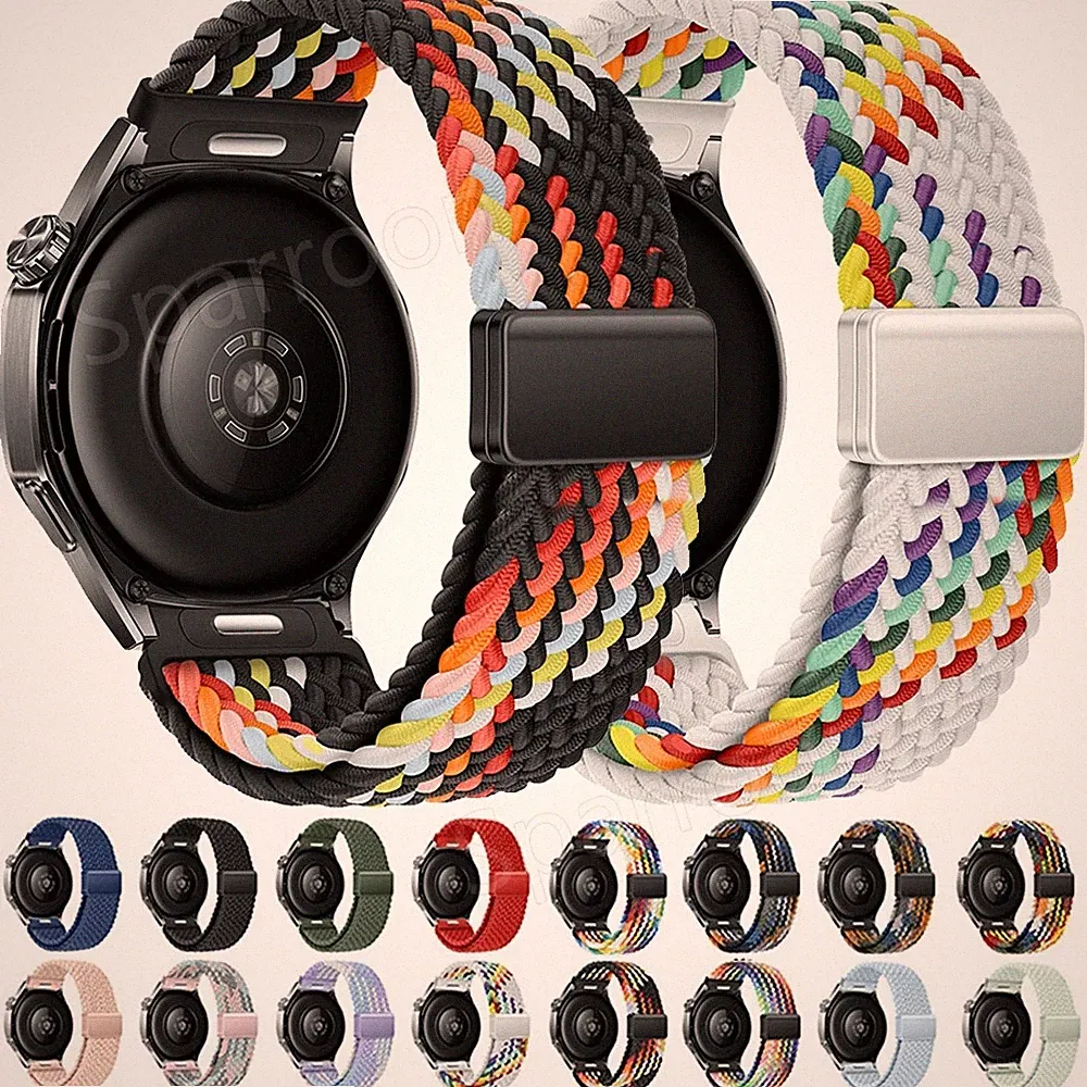 18/20mm/22mm Universell Magnet Nylon Armband Uhrenarmband Smartwatch Ersatz Band