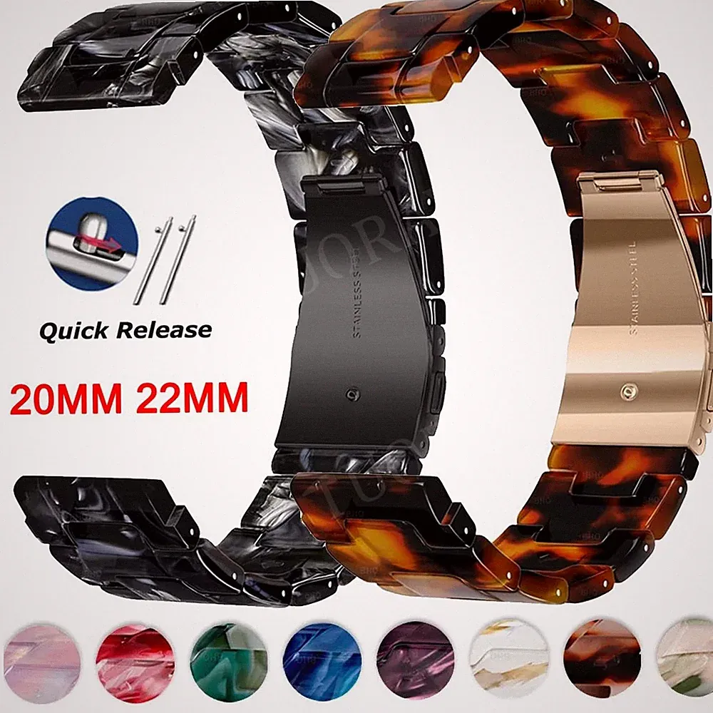 18mm/20mm/22mm Ersatzband Armband Universal Harz Resin Uhrenarmband Smartwatch