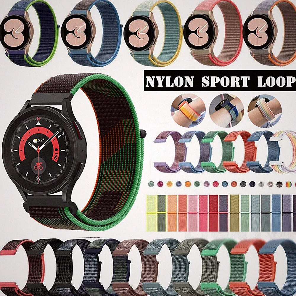 18mm 20mm 22mm Sport Nylon Loop Smartwatch Universal Ersatz Armband Uhrenarmband