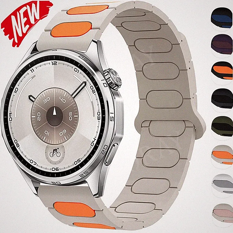 18mm Sport Magnet Silikon Loop Armband für Huawei Watch GT 4 GT 5 Pro 41/42mm
