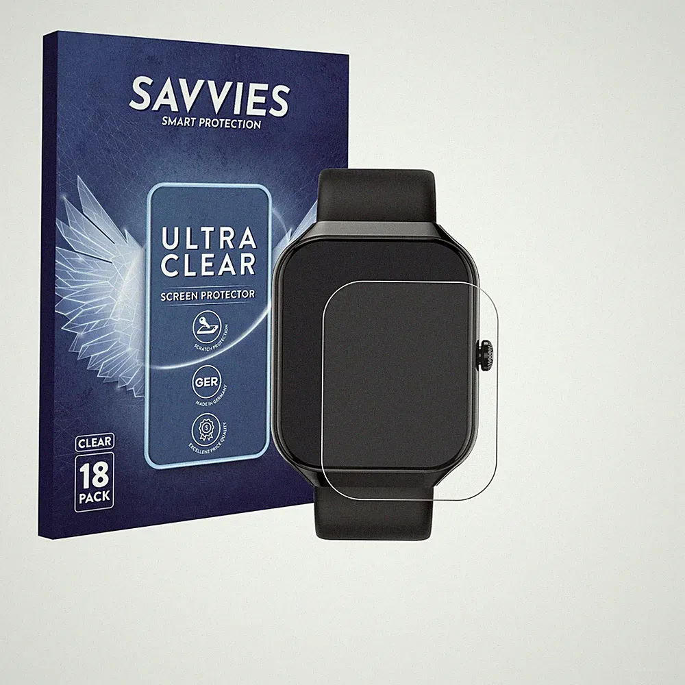 18x Schutzfolie für Matast Smartwatch 1.96" Display Schutz Folie