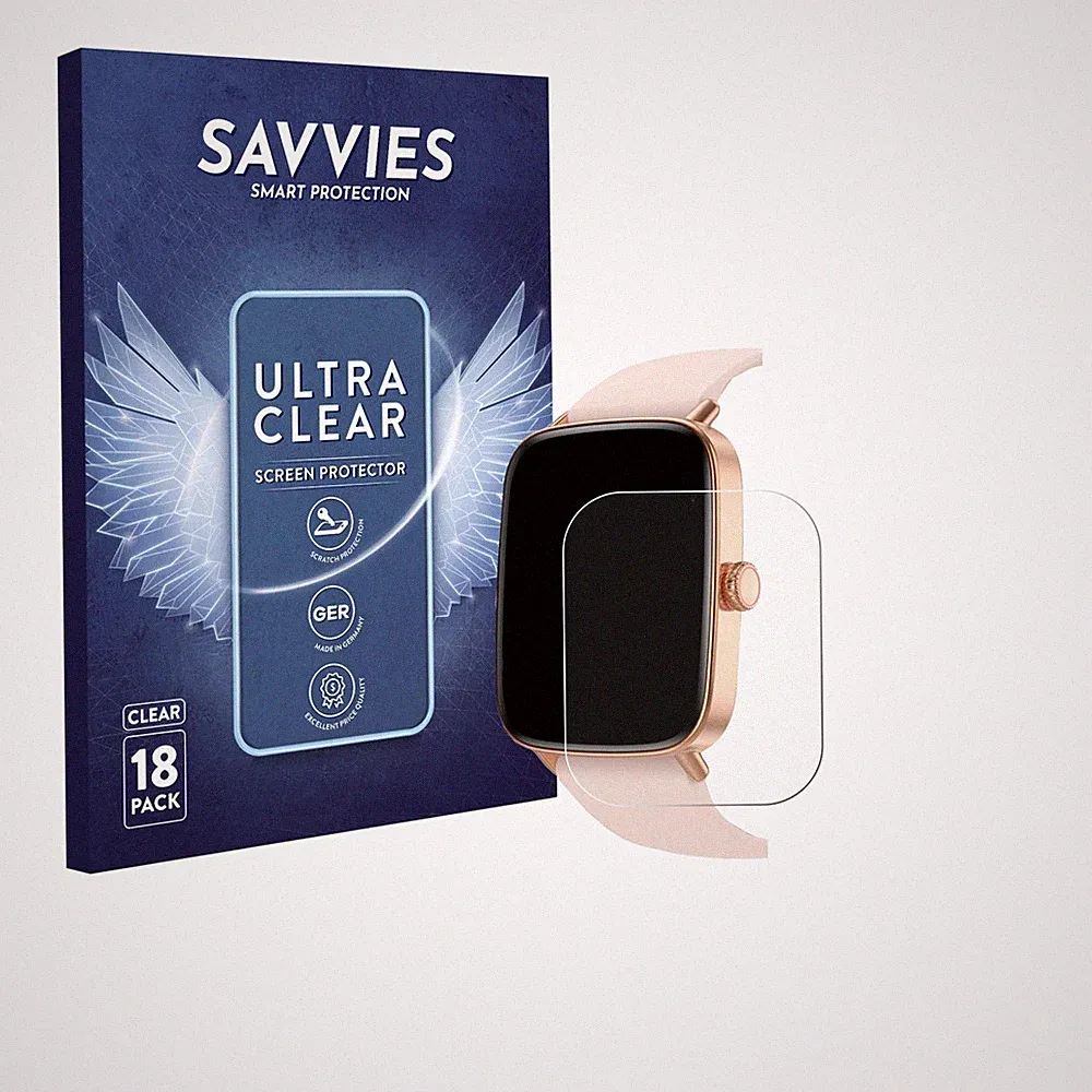 18x Schutzfolie für Yoever Smartwatch 1.85" Display Schutz Folie