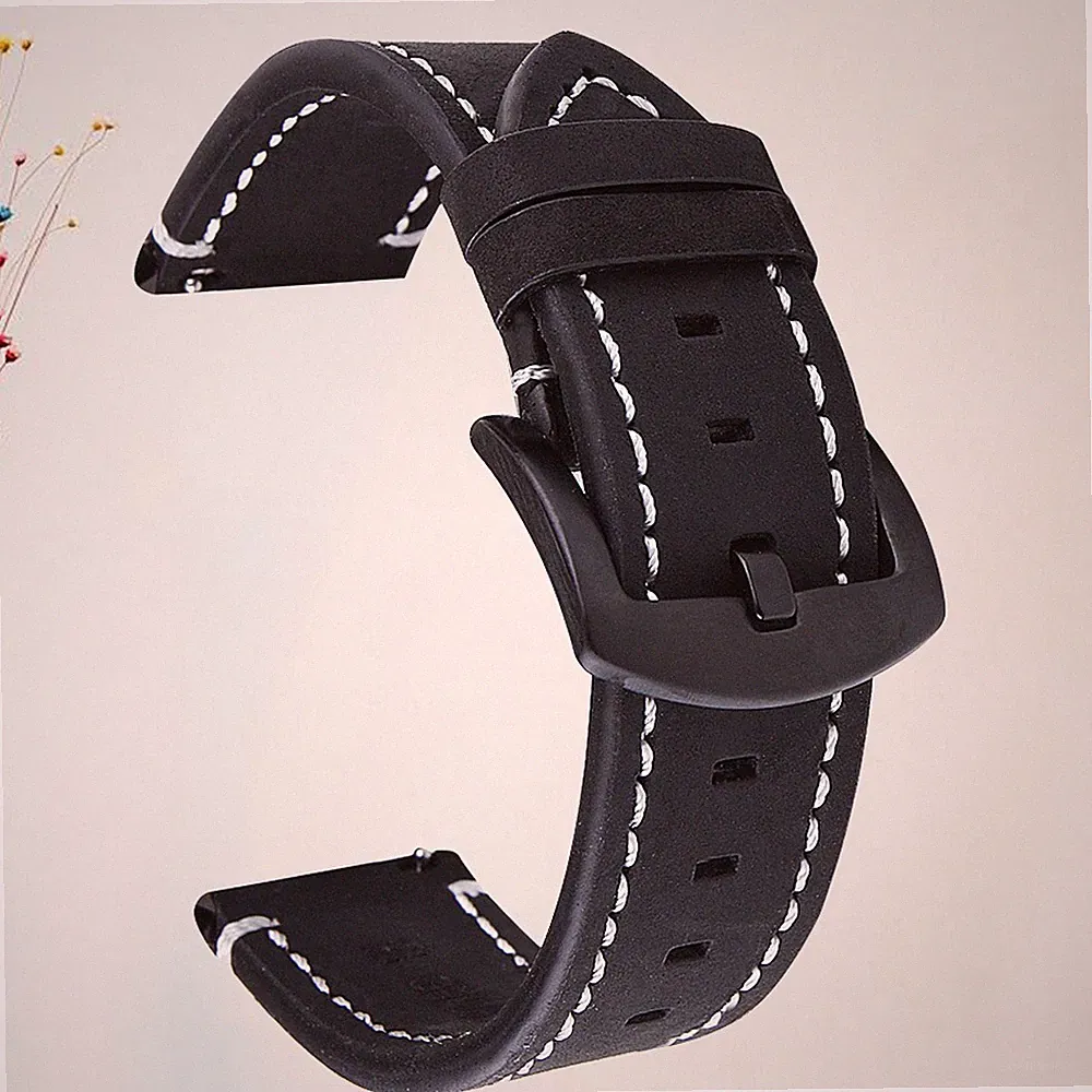 1Pc 18mm Echtleder Armband Retro Smartwatch Band Ersatz Armband Armband