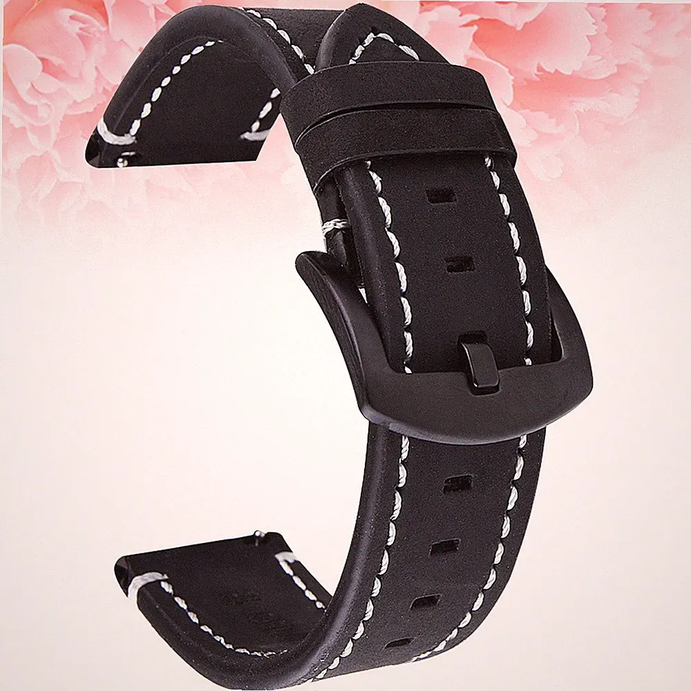 1Pc 18mm Echtleder Armband Retro Smartwatch Band Ersatz Armband Armband