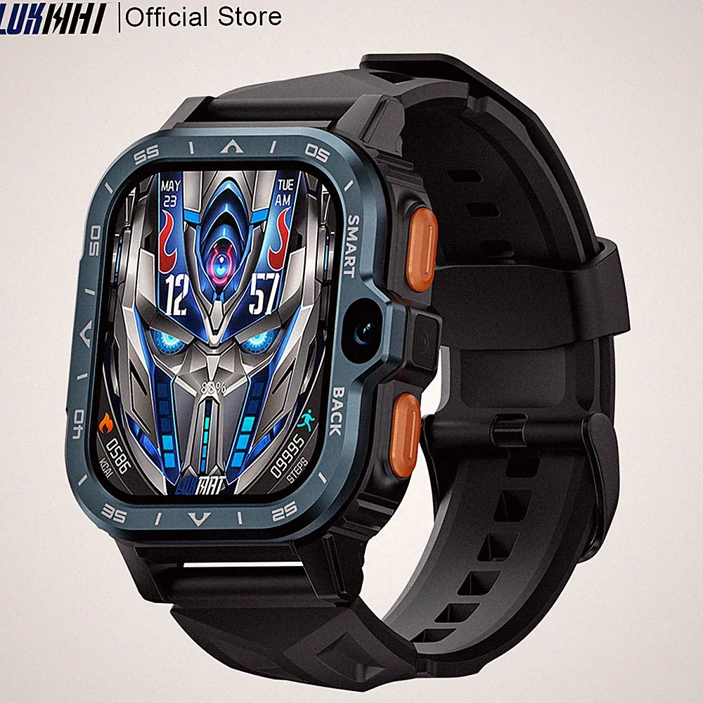 2.02" Bildschirm 4G Smartwatch 4GB+64GB Zweifachkamera Herzfrequenz Monitor GPS