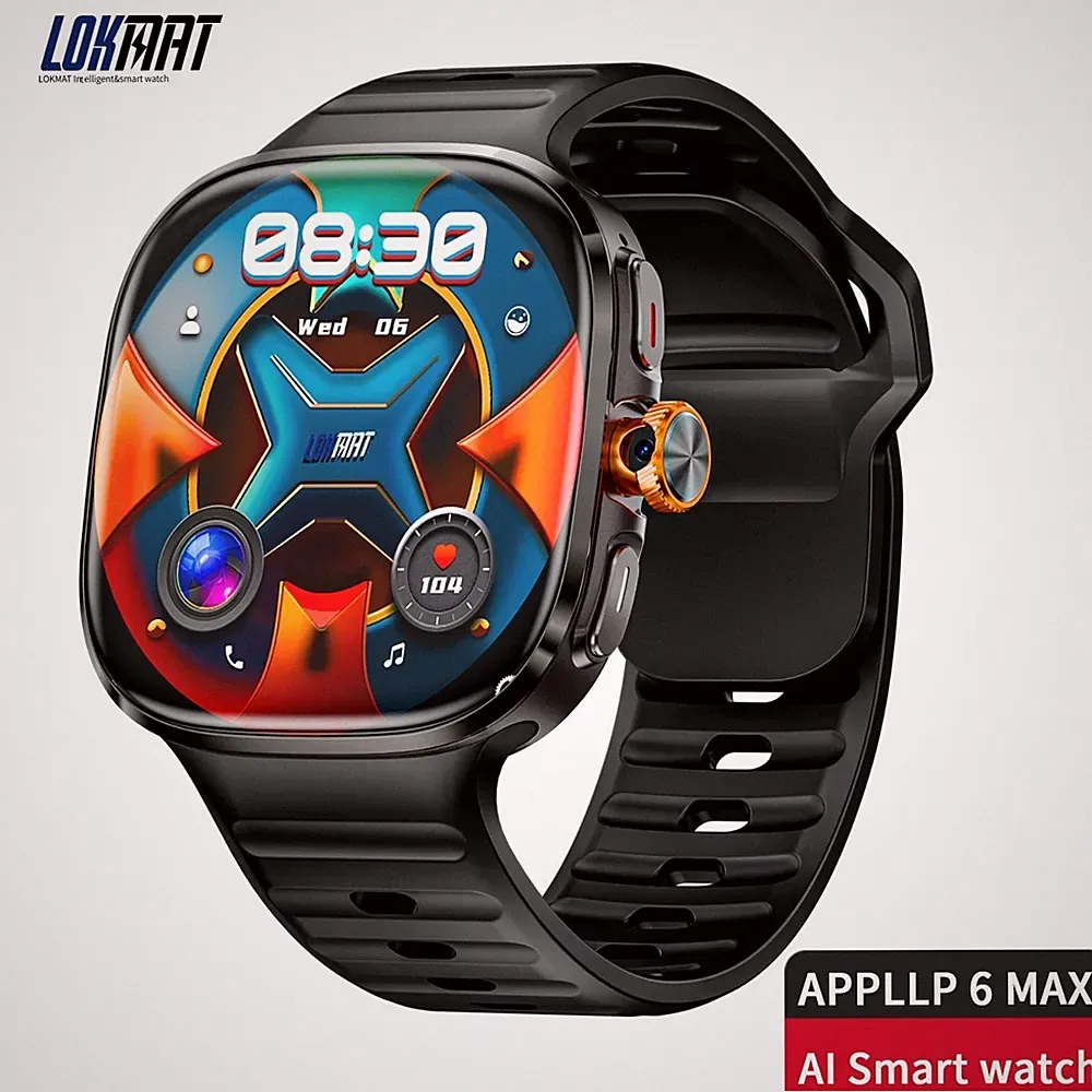2,16" LOKMAT APPLLP 6 Max 4G AI Smartwatch Herren Telefonfunktion 3GB+32GB NFC