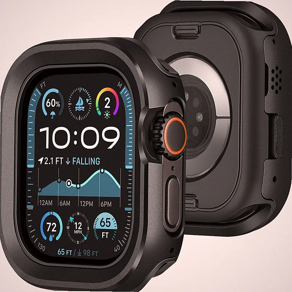 2 in 1 Schutzhülle Kompatibel für Apple Watch Ultra 3/2/1 49mm Hülle Rundum