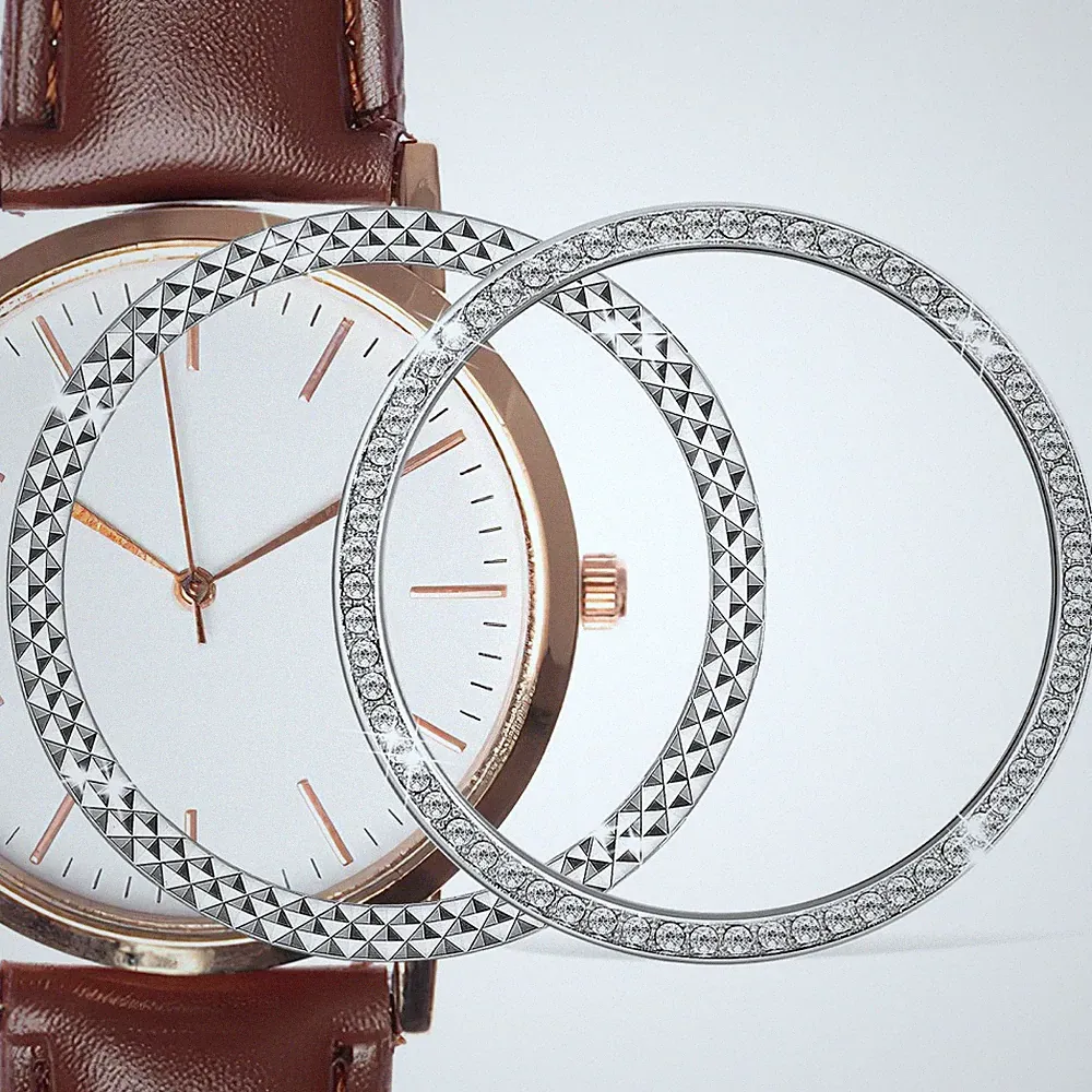 2 Pcs Lünettenring Für Damen Smartwatch-Zubehör Uhr Mit Kreisförmiger