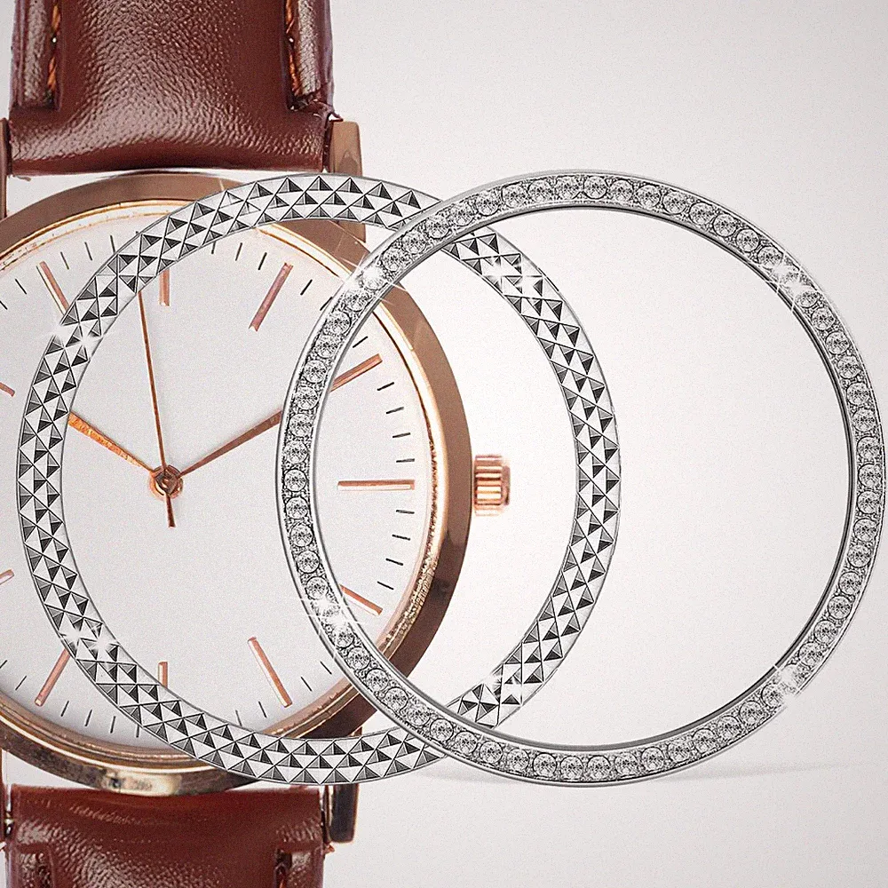2 Pcs Lünettenring Für Damen Uhr Mit Kreisförmiger Smartwatch-Zubehör
