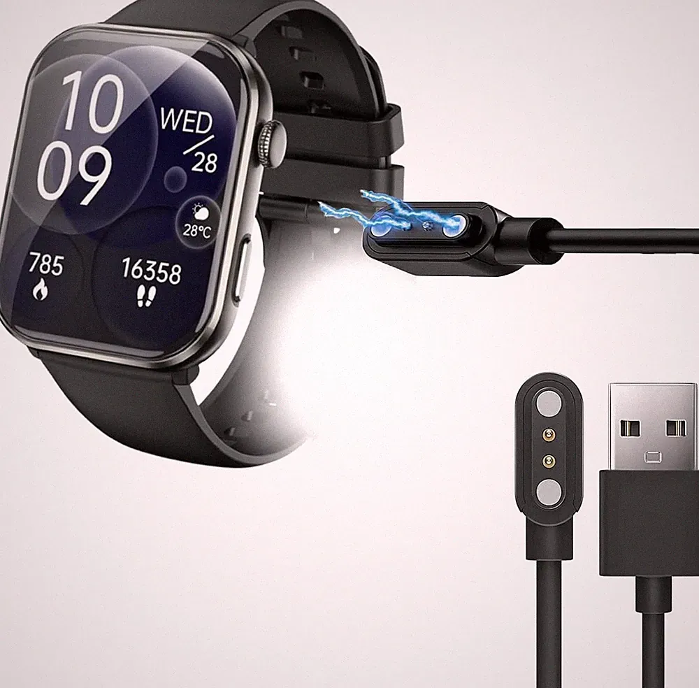 2 Pin Smart Watch Ladekabel 3mm USB Power Charger Notfallschutzkabel für R50/W60