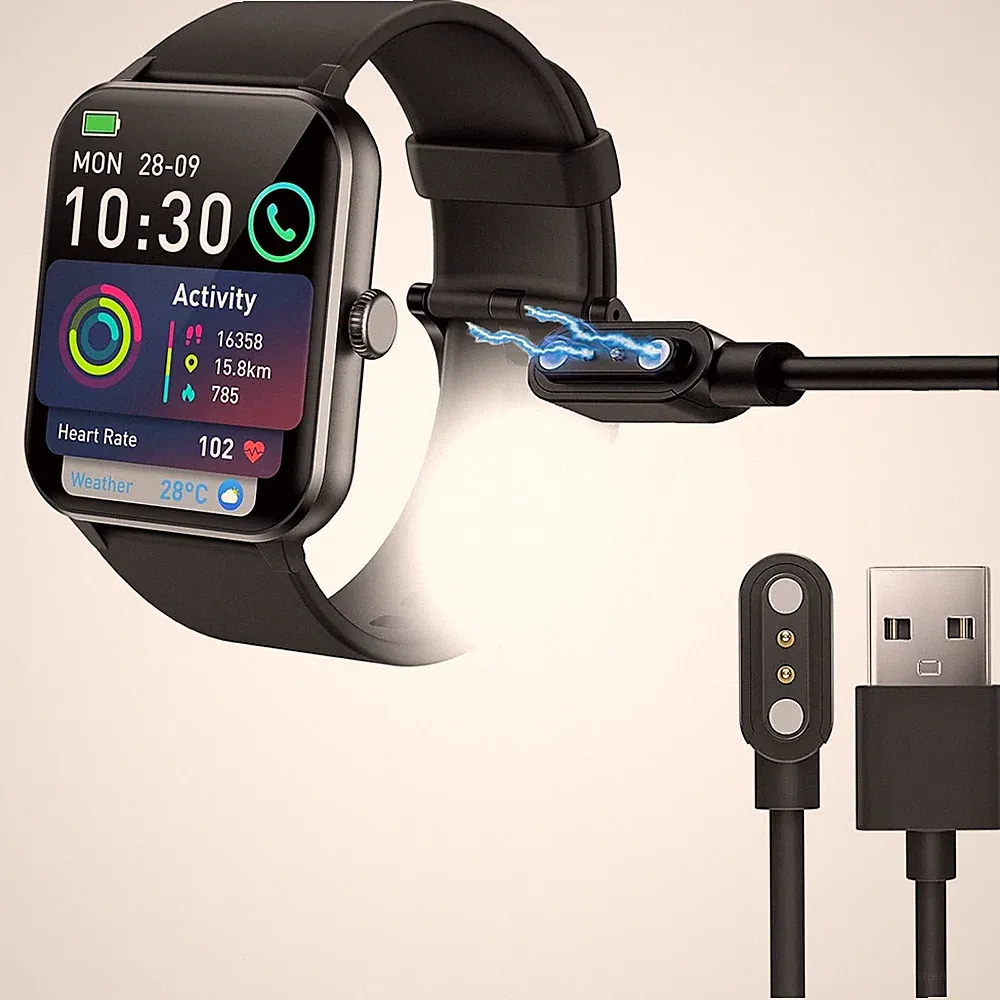 2 Pin Smart Watch Ladekabel 3mm USB Power Charger Notfallschutzkabel für R50/W60