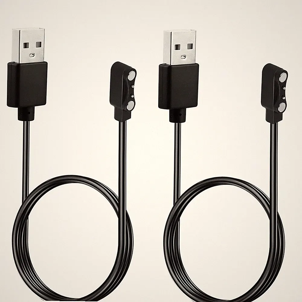 2 Stück Universal Smartwatch Ladekabel Magnetisch, 2 Polig 4mm Ladegerät