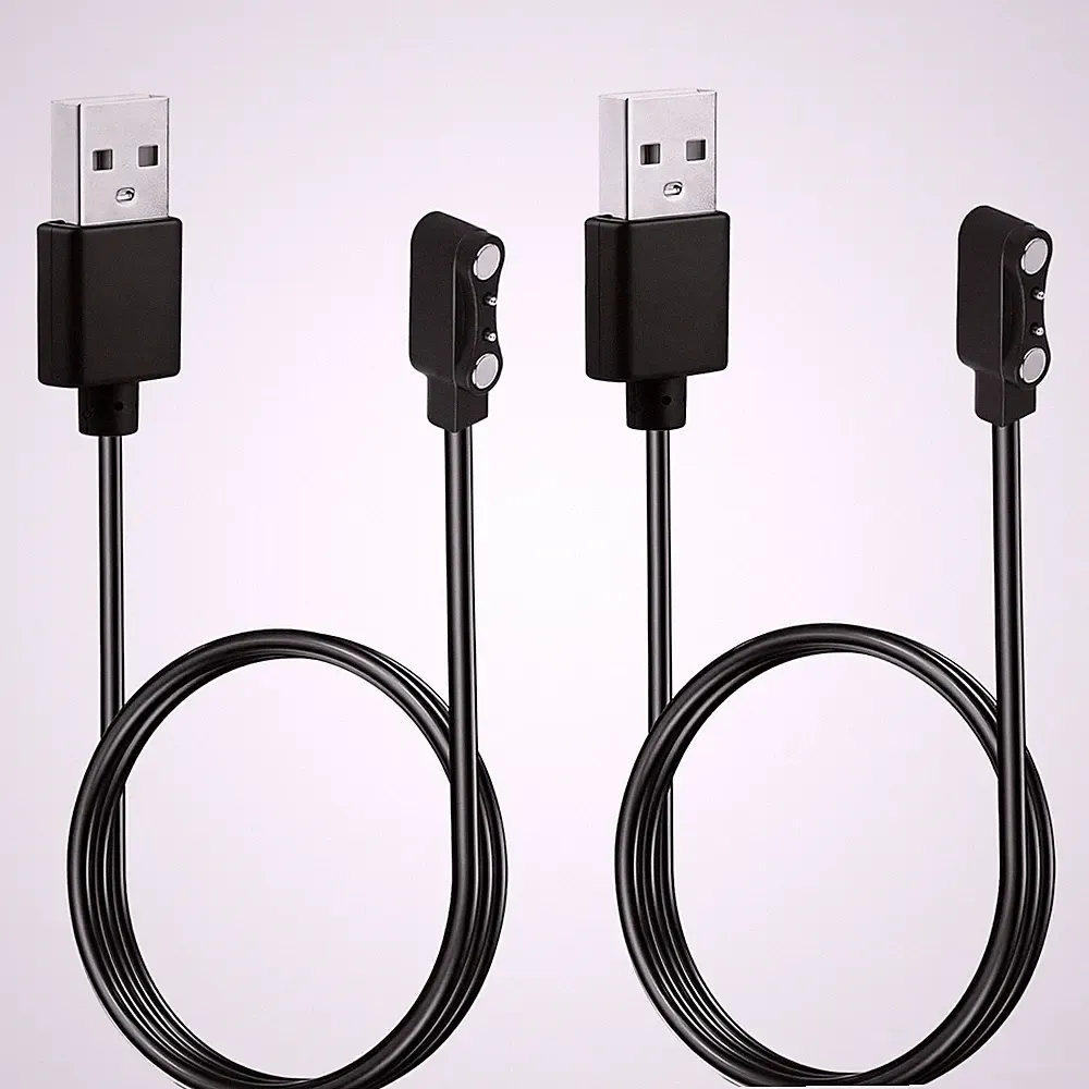 2 Stück Universal Smartwatch Ladekabel Magnetisch, 2 Polig 4mm Ladegerät U