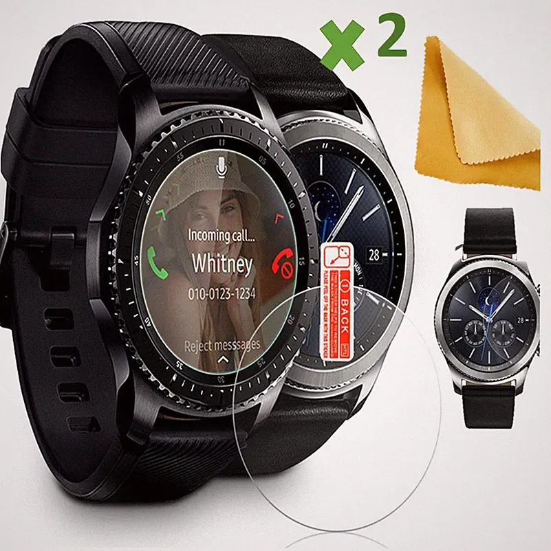 2 x Klar HD Displayschutzfolie Abdeckung für Samsung GEAR S2 Mode Smart Watch