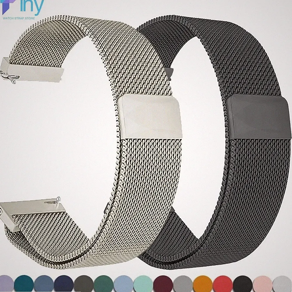 20/22 mm Metallarmband Smartwatch Mesh Band Ersatz Sport Armbanduhr Uhrenarmband