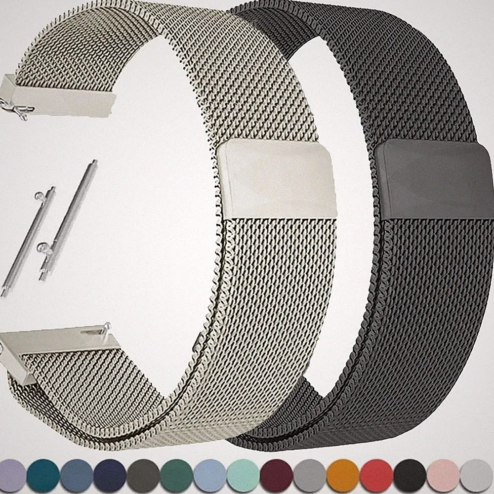 20/22 mm Metallarmband Smartwatch Mesh Band Ersatz Sport Armbanduhr Uhrenarmband