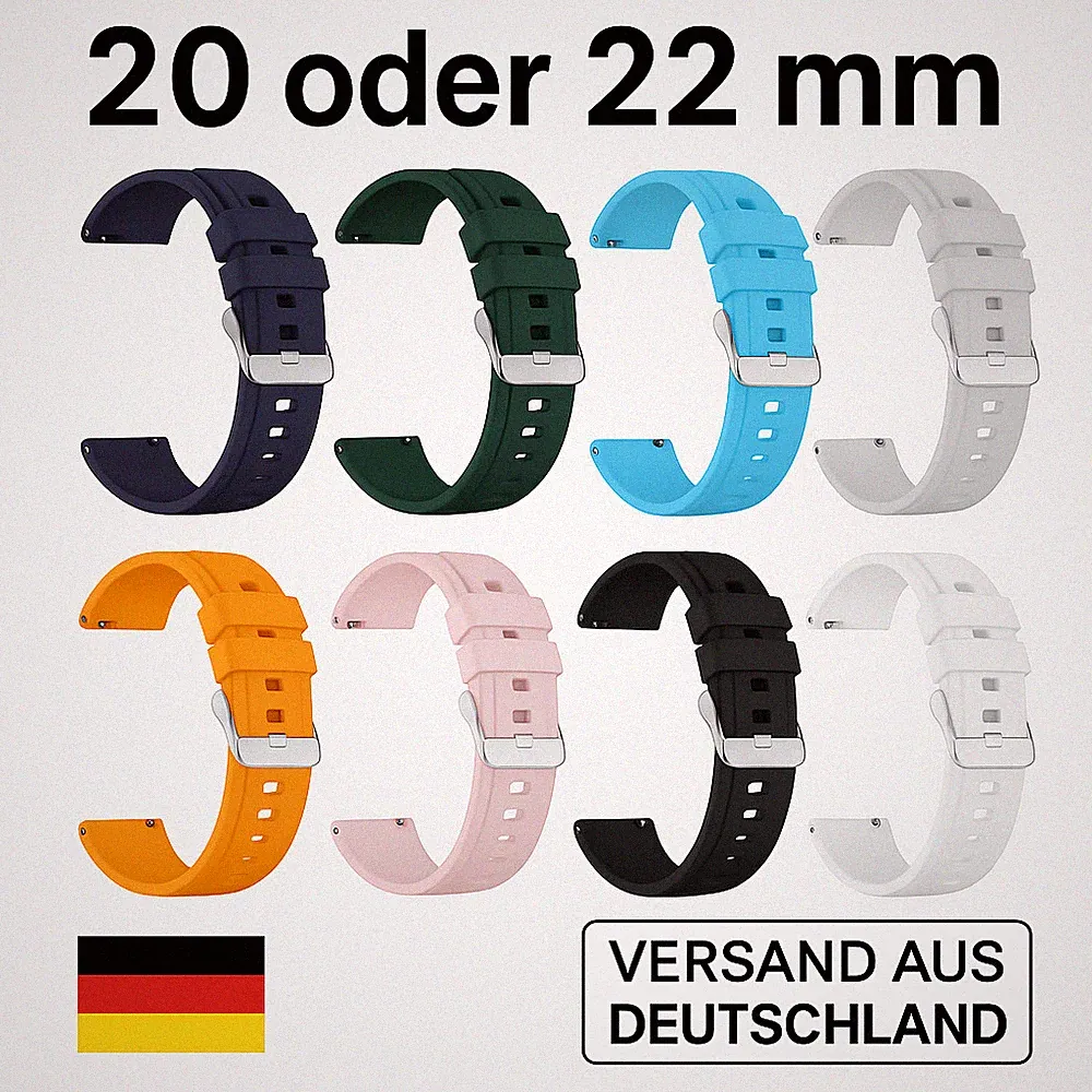 smartwatch armband 20mm silikon