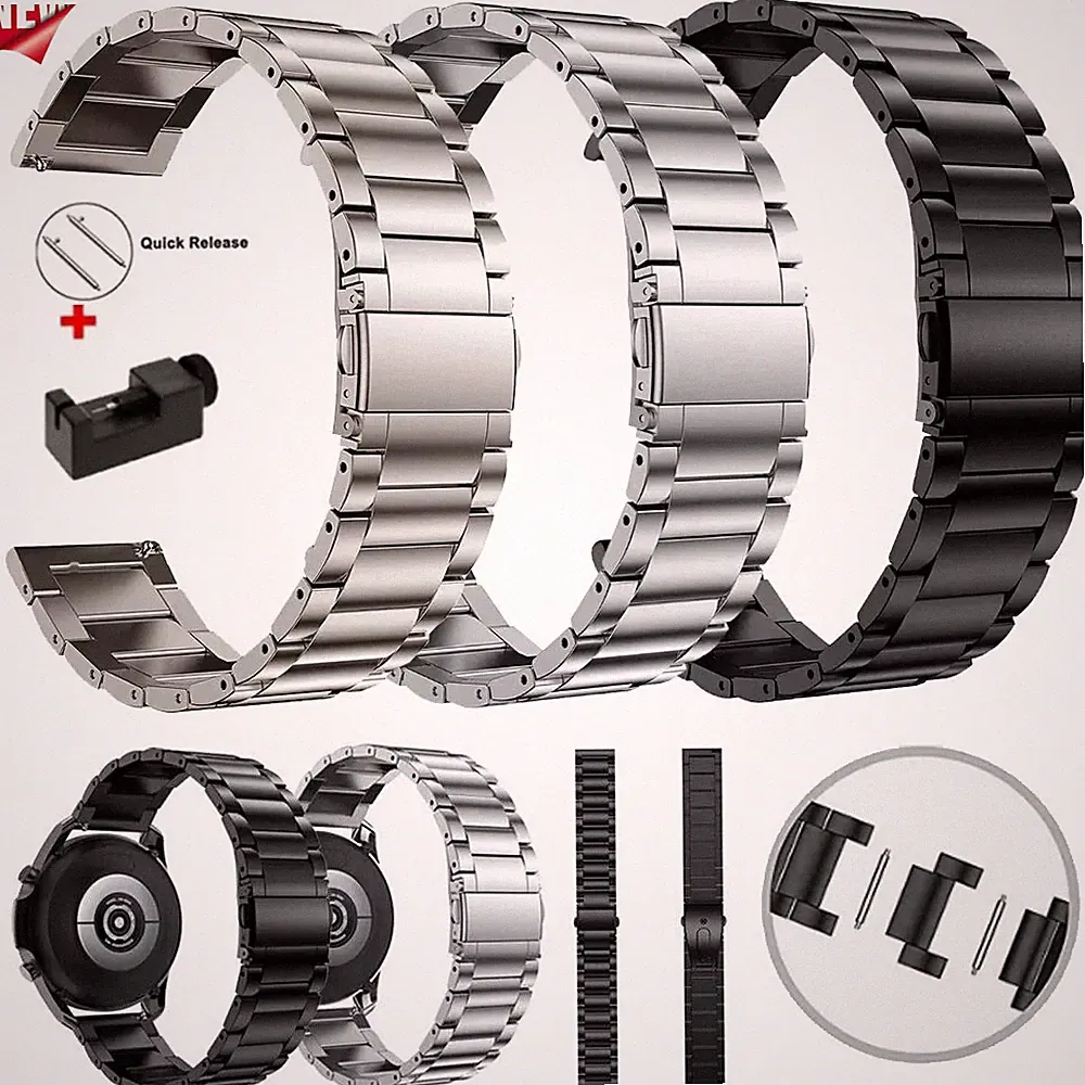 20~22mm Ersatz Armband Universal Premium Metall Titan Uhrenarmband Smartwatch DE