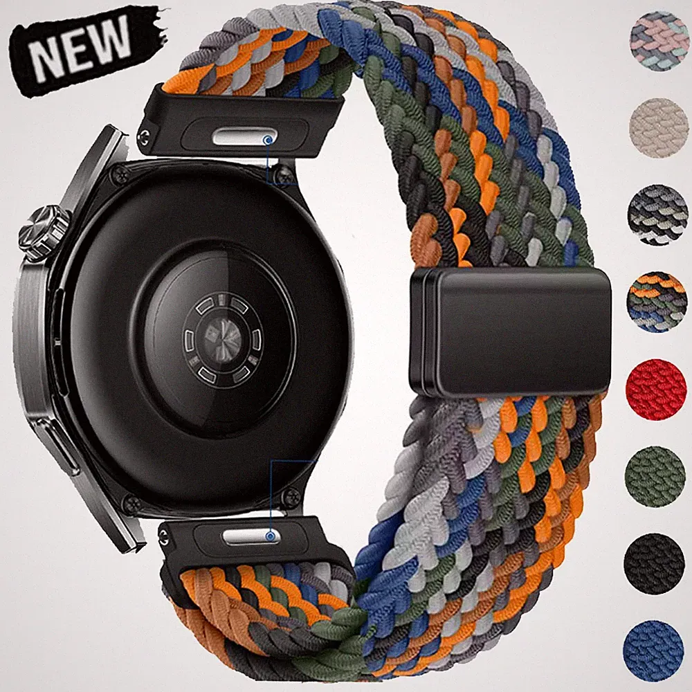 20/22mm Ersatz Armband Universal Sport Nylon Magnet Uhrenarmband Smartwatch Band