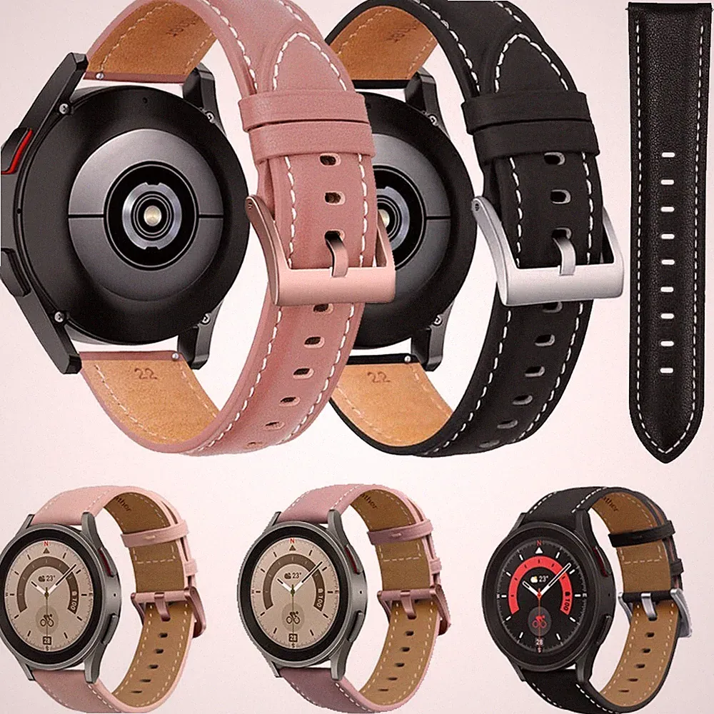 20~22mm Leder Armband für Samsung Garmin Huawei Amazfit Uhrenarmband Smartwatch