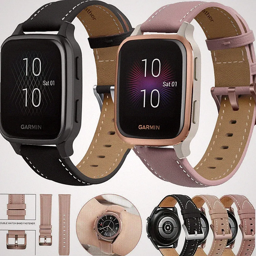 20~22mm Leder Armband für Samsung Garmin Huawei Amazfit Uhrenarmband Smartwatch