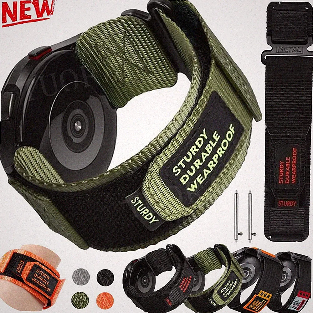 20/22mm Sport Nylon Armband Universell Smart Watch Uhrenarmband Ersatz Nylonband