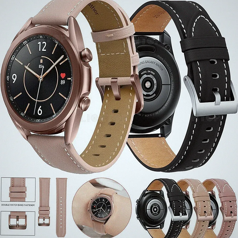 20/22MM Universal Leder Armband Ersatz Uhrenarmband Smart Watch Band Ersatzband