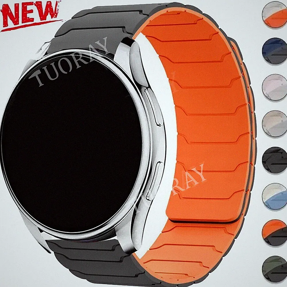 20/22mm Universal Silikon Armband Ersatzband Magnet Uhrenarmband Smartwatch Band