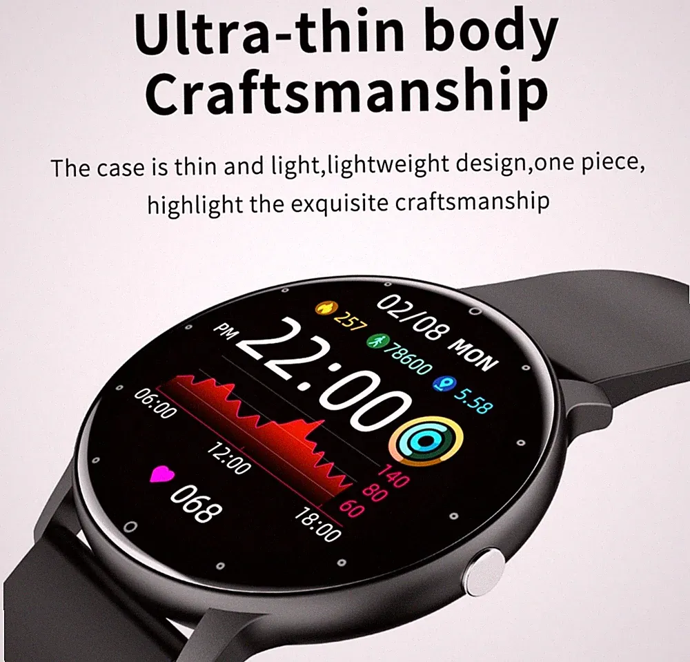 2022 Neu 🧡 Smartwatch Wasserdichte Fitness Tracker Pulsuhr Android Damen Herren