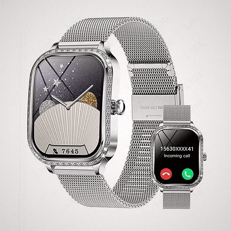 2025 Damen IP68 Wasserdicht Bluetooth Smartwatch Herzfrequenz Blutdruck Monitor
