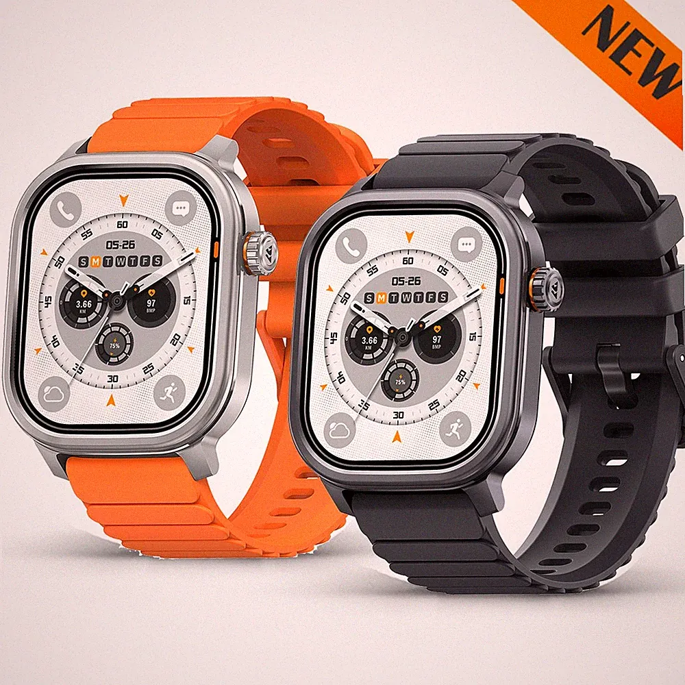 2025 KOSPET PULSE Smartwatch Herren & Damen Pulsmesser 1,96" AMOLED