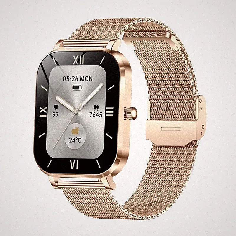 2025 Luxus Damen Smartwatch MK90 Bluetooth-Anrufe Gesundheitsmonitor Wasserdicht
