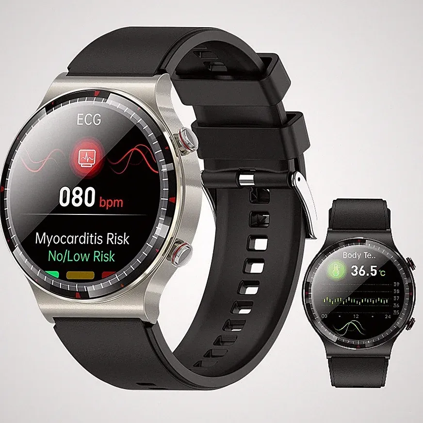 2025 Medical grade ECG Smartwatches HRV Elektrokardiographie IP68 Wasserdicht