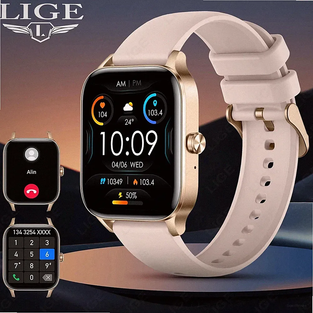 2025 Smartwatch für Herren/Damen, Wasserdichte Bluetooth-Smartwatch
