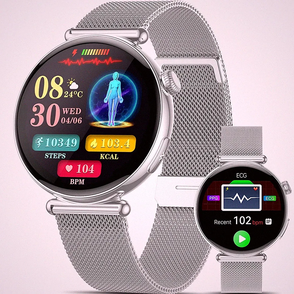 2026 AIGPT Smartwatch Damen mit EKG/Blutdruck/Menstruationszyklus/Schlaf