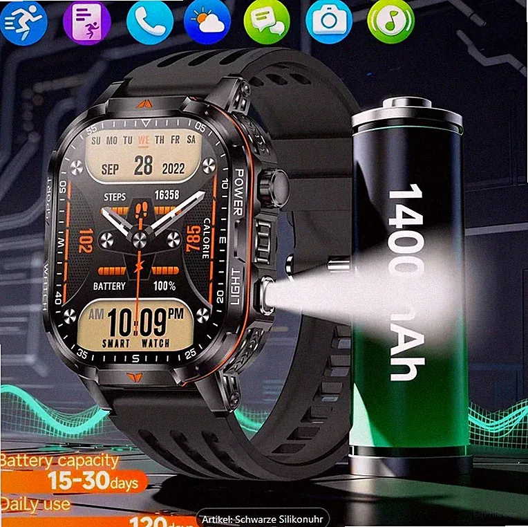 2026 moderne Smartwatch, 1400 mAh Akku mit großer Kapazität