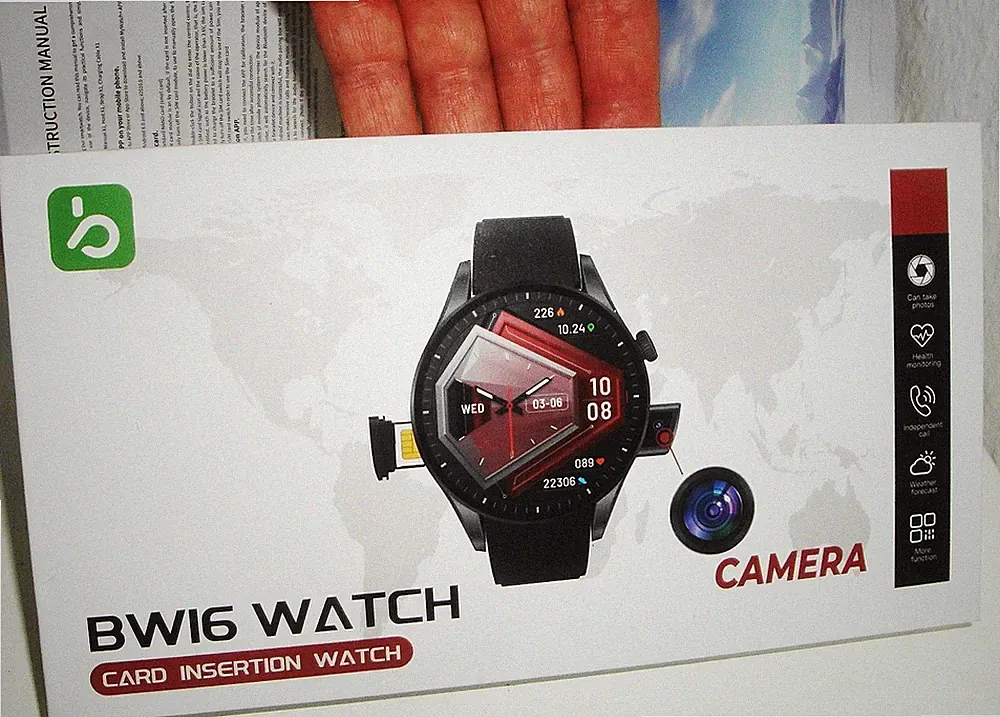 2026 Neue BW16 AMOLED Smartwatch mit Kamera+ SIM-Karte ++Unisex Smart Watch+Top+