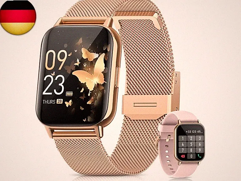 2026 Neues Smartwatch Damen, 1.85"AMOLED Fitness Tracker mit Telefonfunktion