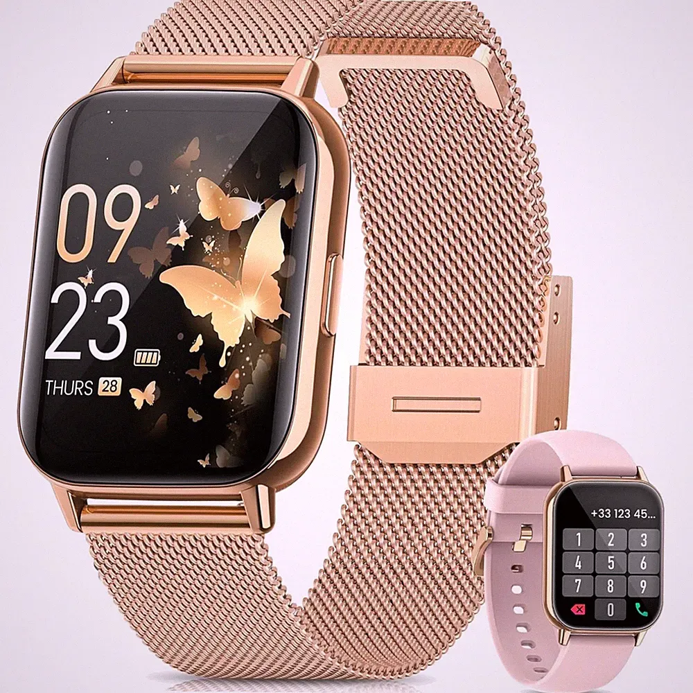 2026 Neues Smartwatch Damen, 1.85"AMOLED Fitness Tracker mit Telefonfunktion...
