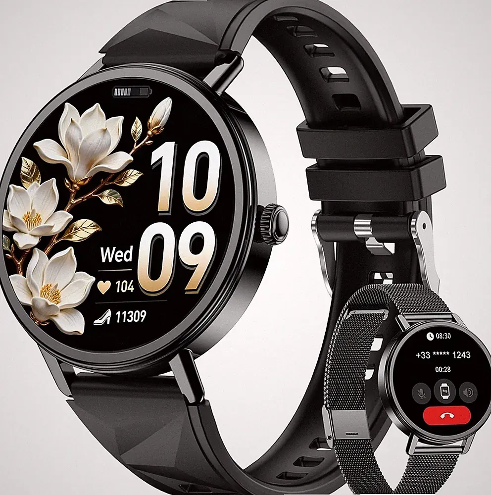 2026 New Smartwatch Damen mit Telefonfunktion 1,26 Zoll Fitness Tracker Sportuhr