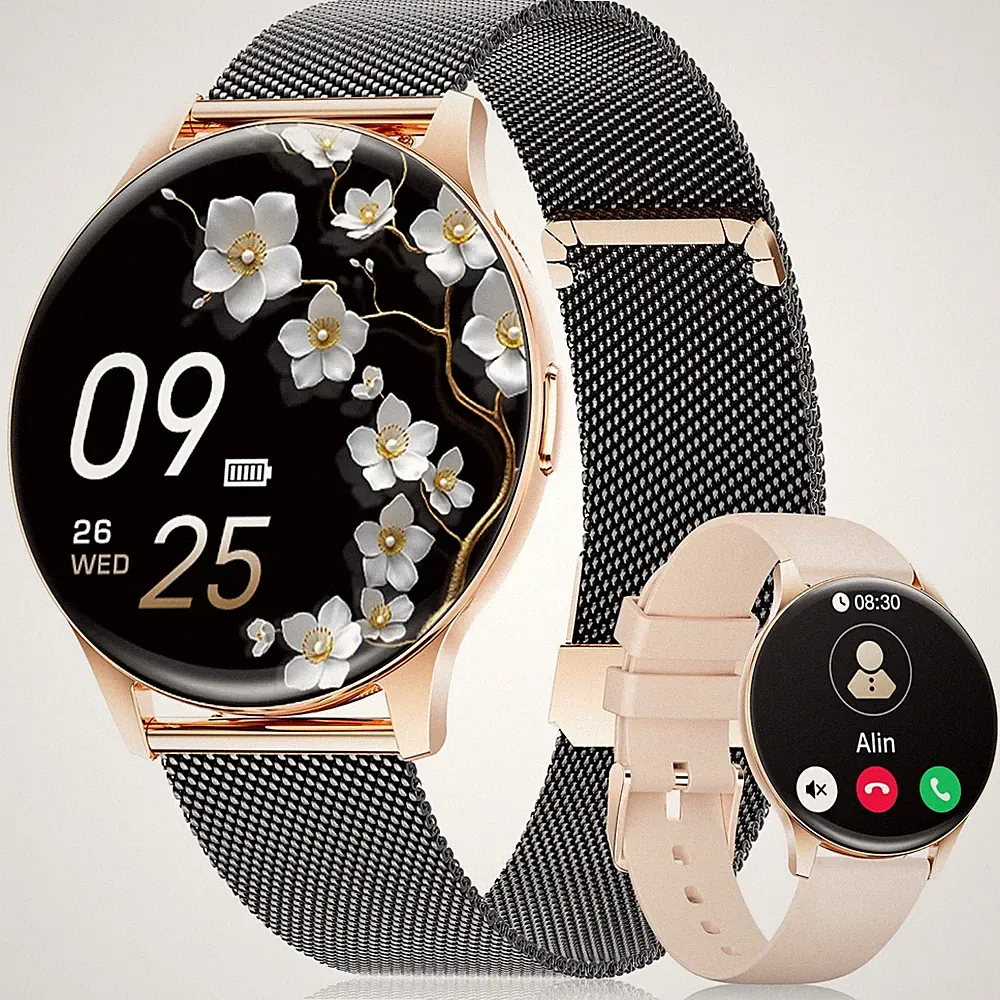 2026 Smartwatch Damen mit Telefonfunktion/IP68 Wasserdicht, 1,43'' Amoled Tou...
