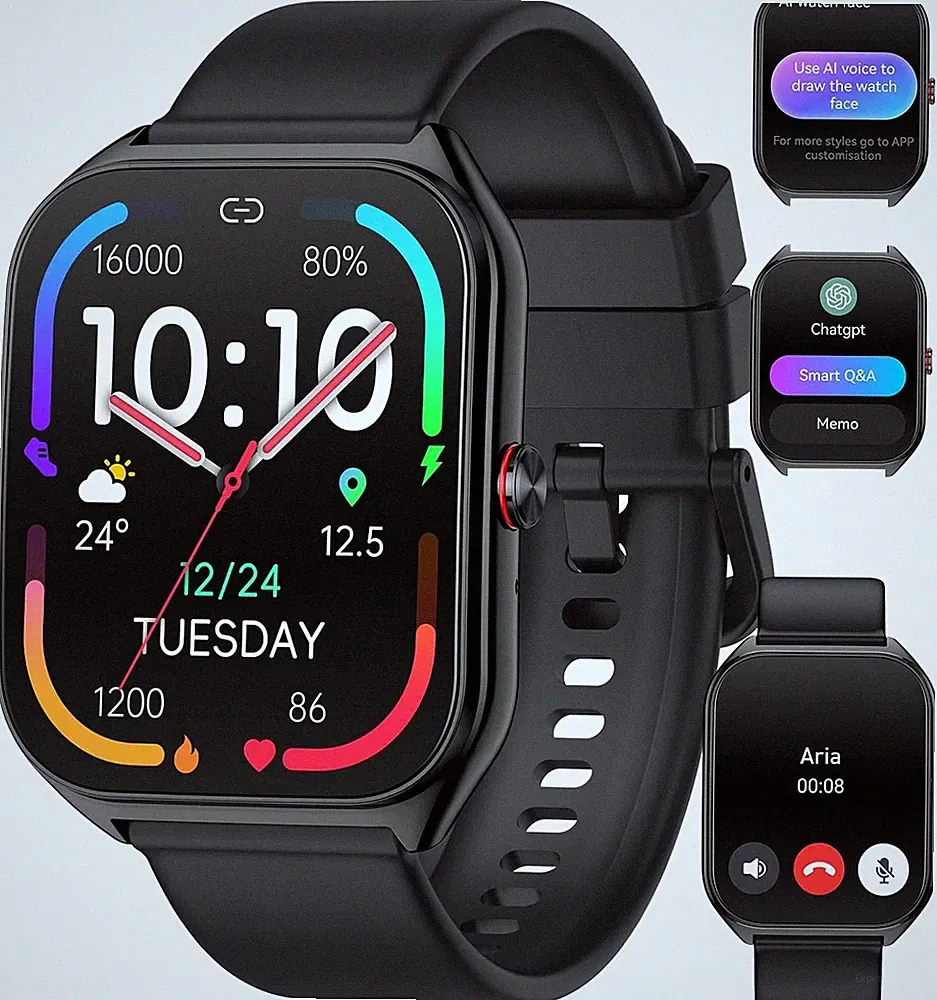 2026 Smartwatch für Herren und Damen, 4,96 cm (1,96 Zoll) Smartwatch mit