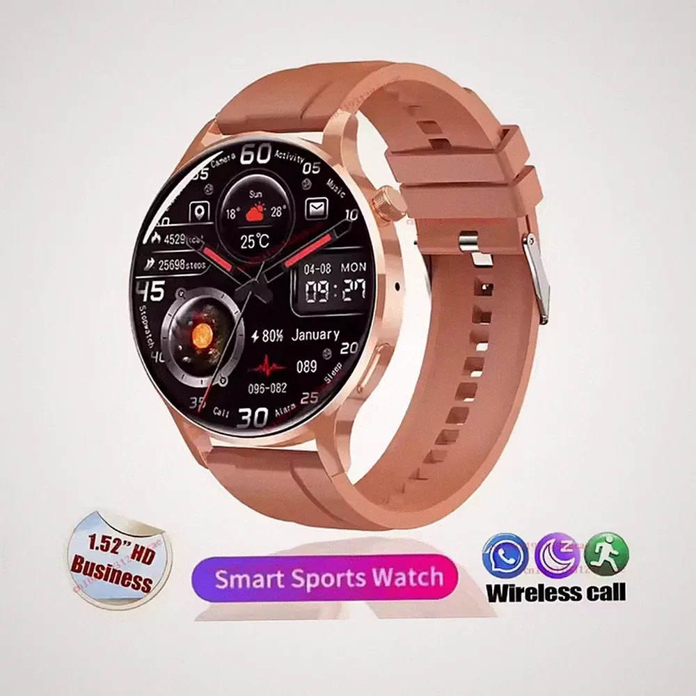 2026 Smartwatch Herren Damen AMOLED HD Display GPS Herzfrequenz Bluetooth Anrufe